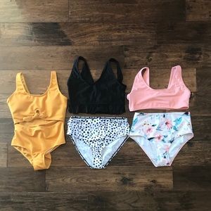 Lot of 3 Girls Shein Swimsuits NWT Approx SZ 10-12